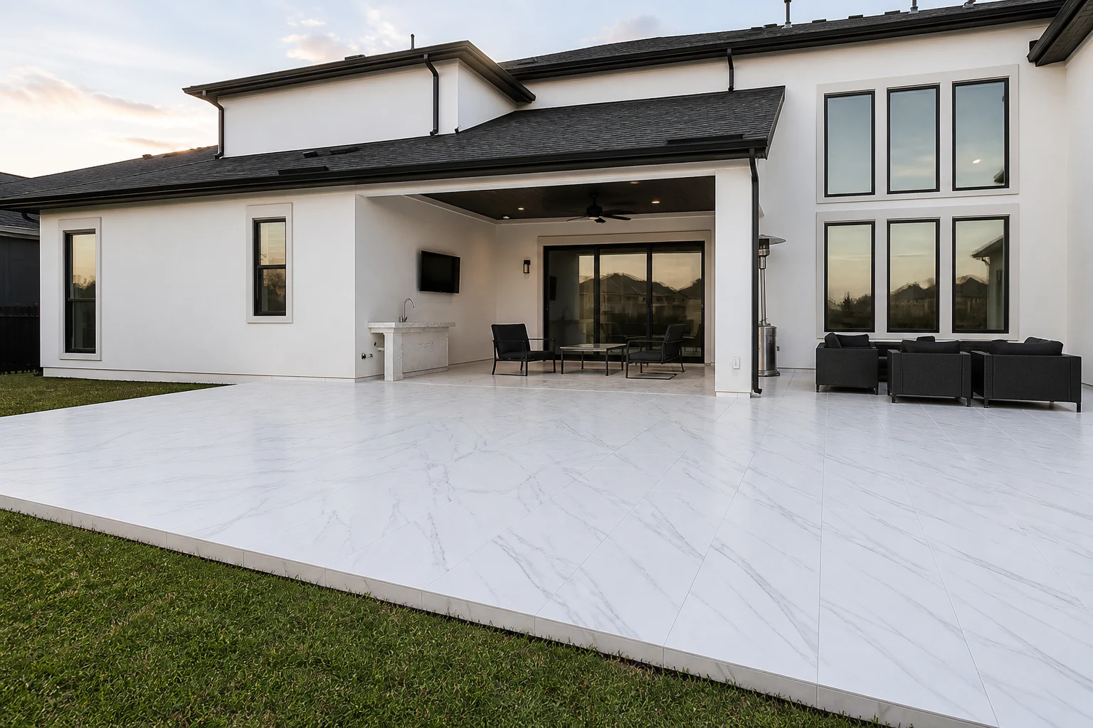 Covered patio tile presentation remaster